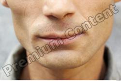 Mouth Head Man Slim Athletic Street photo references